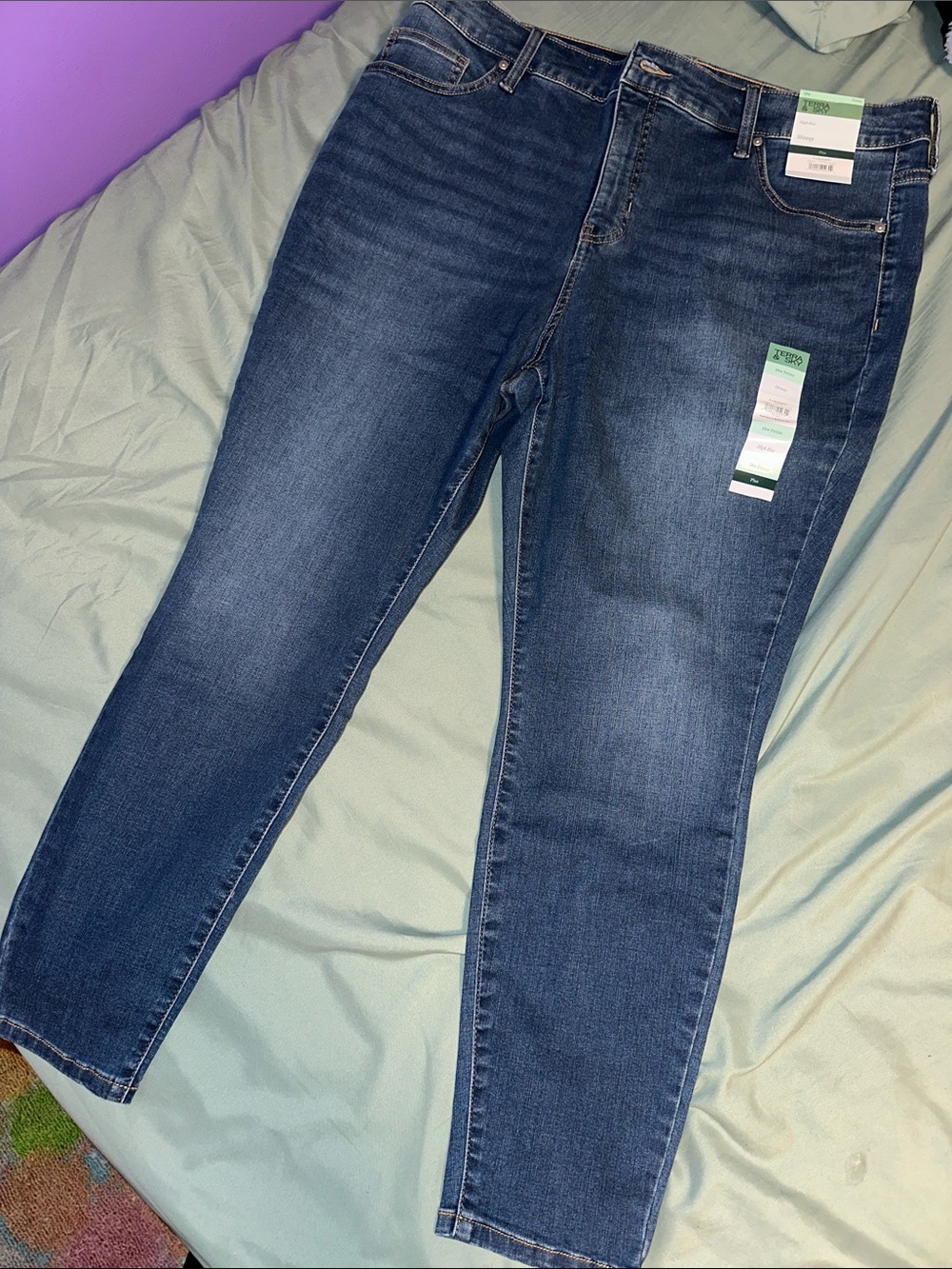Terra & Sky Dark Blue Skinny Jeans petite